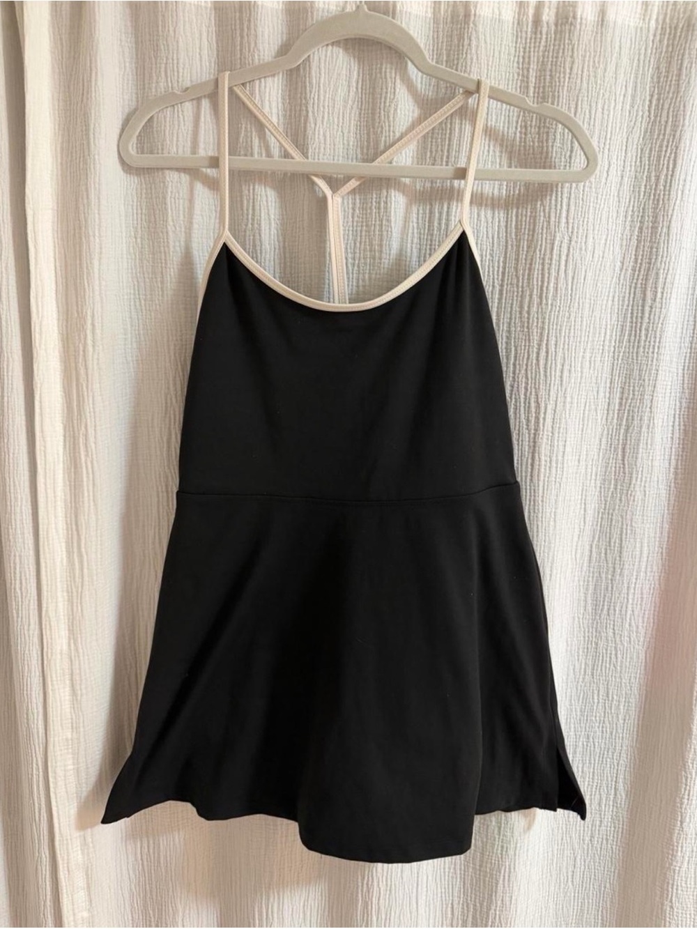 Black Contrast-Trim Slip Dress